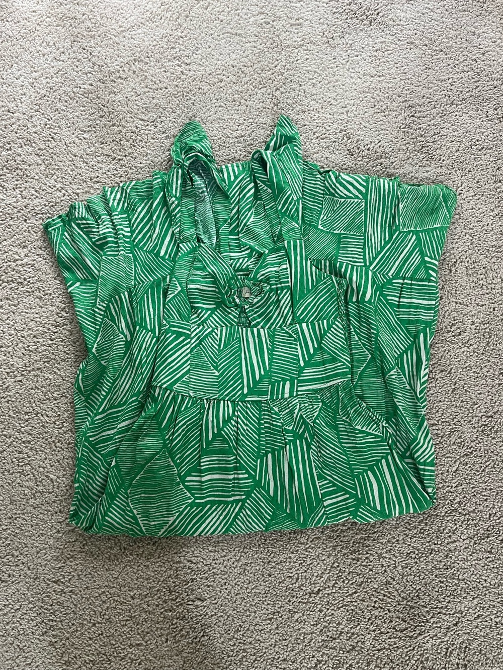 Green Patterned Sundress - Picture 3 of 5